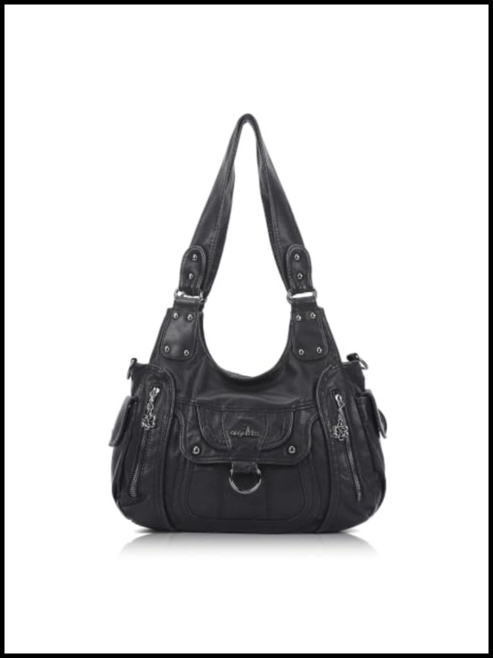 Vegan Leather Hobo Tote Bag Women Shoulder Purse Adjustable Strap